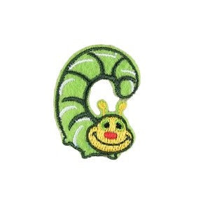 Cute Letter C 'Caterpillar' Embroidered Patch