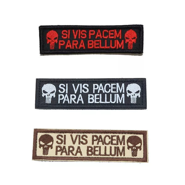 The Punisher 'Si Vis Pacem Para Bellum' Embroidered Velcro Patch