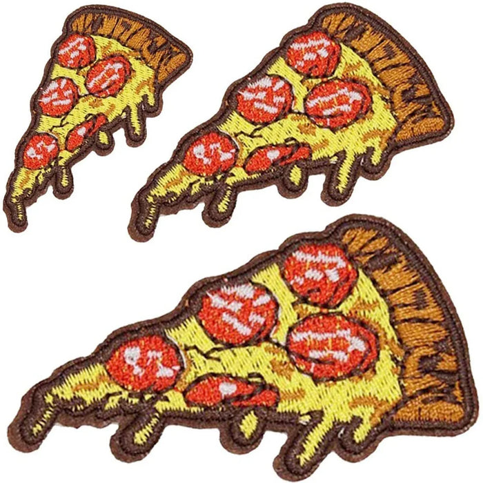 Pepperoni Pizza 'Set of 3' Embroidered Patch