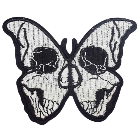 Cool 'Skull | Butterfly | 1.0' Embroidered Patch