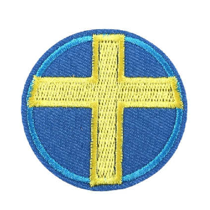 Small Round Flag 'Sweden' Embroidered Patch