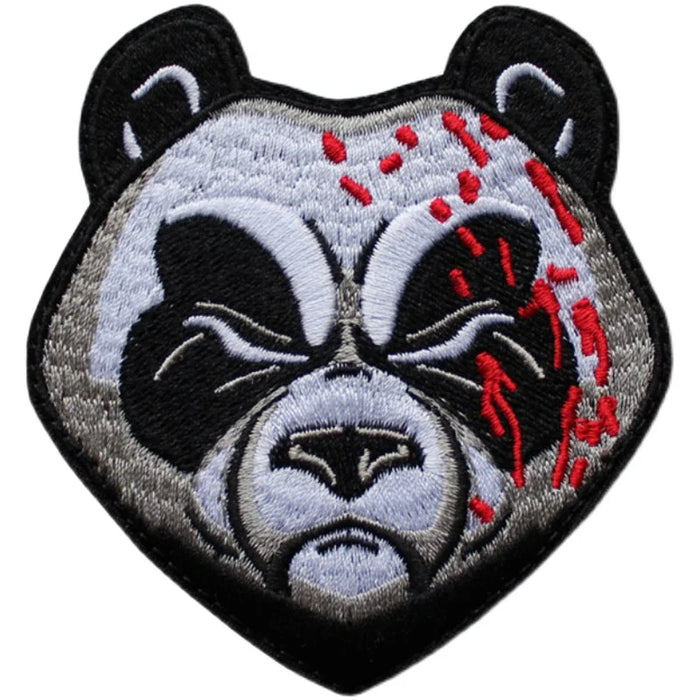Panda Head 'Bloody Face' Embroidered Velcro Patch