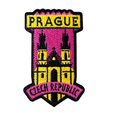 Prague Czech Republic 'Tyn Church' Embroidered Patch