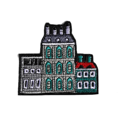 Travel 'Three Houses' Embroidered Patch