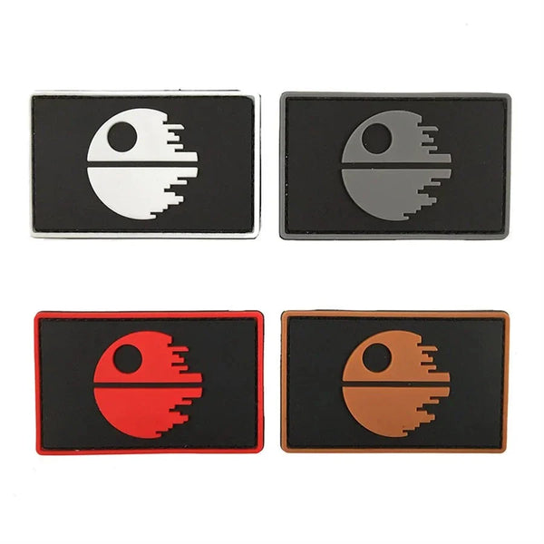 Empire and Rebellion 'Death Star | Square' PVC Rubber Velcro Patch