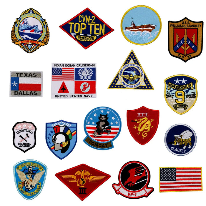 Top Gun 'Logos | Set of 17' Embroidered Patch