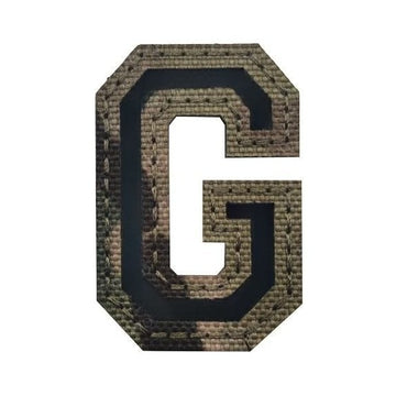 Camouflage Letter 'Letter G | Reflective' Embroidered Velcro Patch