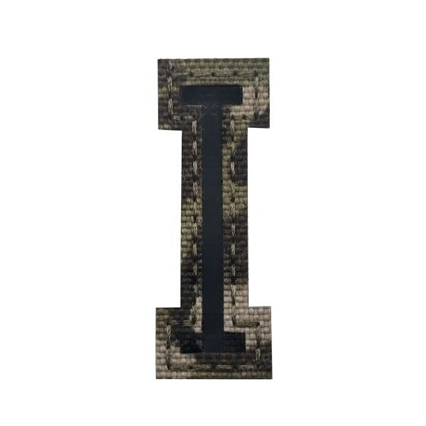 Camouflage Letter 'Letter I | Reflective' Embroidered Velcro Patch