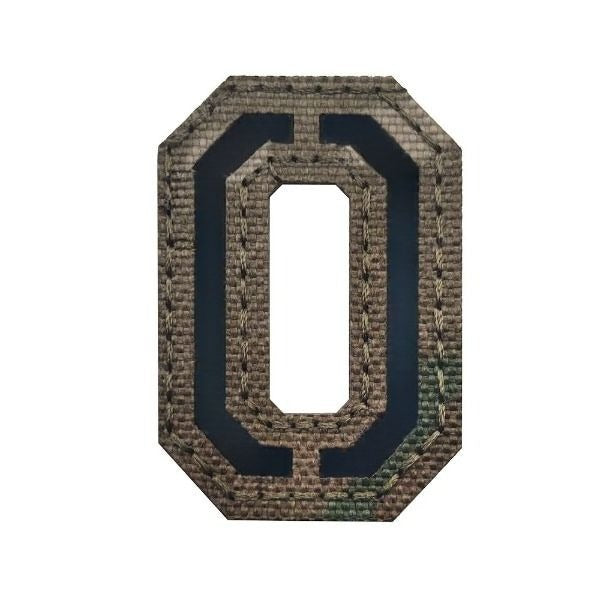 Camouflage Letter 'Letter O | Reflective' Embroidered Velcro Patch