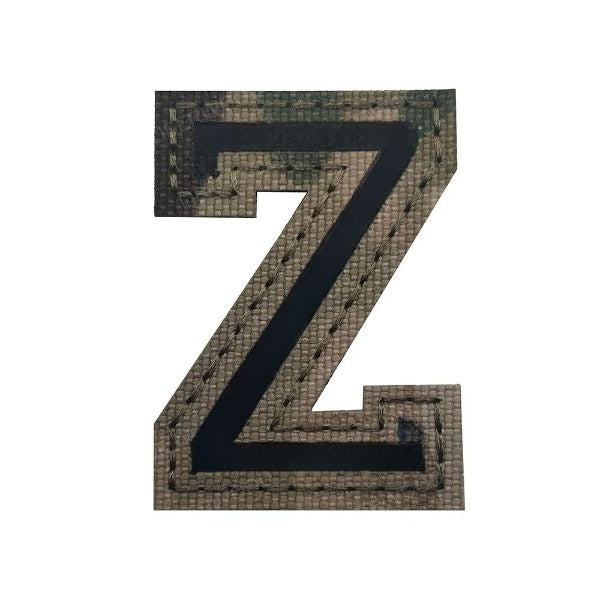 Camouflage Letter 'Letter Z | Reflective' Embroidered Velcro Patch