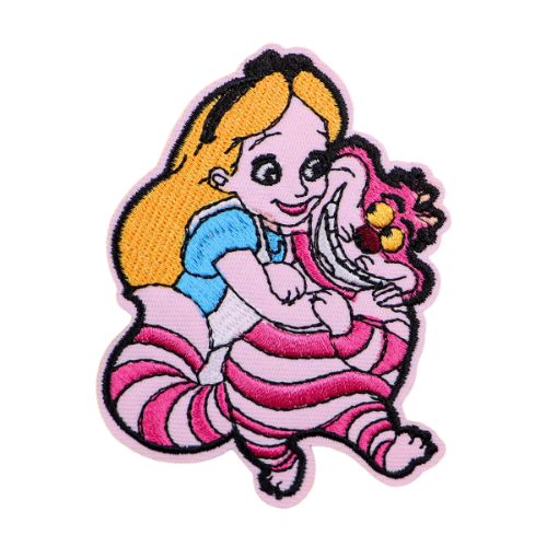 Down the Rabbit Hole 'Alice Hugging Cheshire' Embroidered Patch