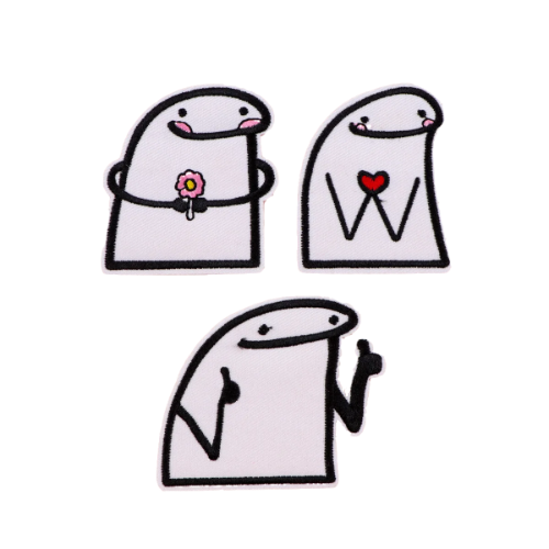 Flork Meme 'Set of 3' Embroidered Patch