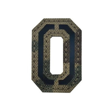 Camouflage Number 'Number 0 | Reflective' Embroidered Velcro Patch