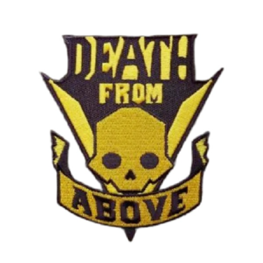 Helldivers 'Skull Logo | Death From Above' Embroidered Velcro Patch