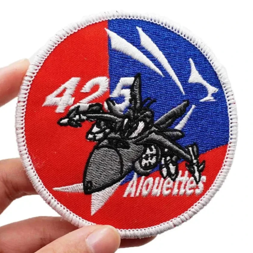 Emblem 'Canadian Forces 425 Alouettes Squadron' Embroidered Velcro Patch