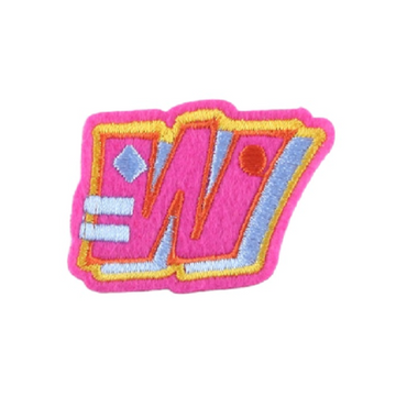 Cute Letter W 'Colorful' Embroidered Patch