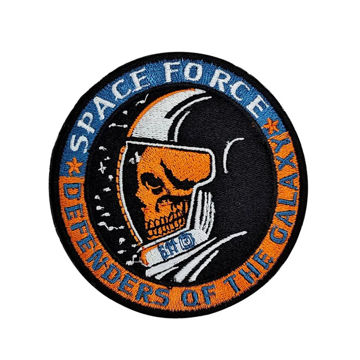 Skull 'Space Force | Defenders of the Galaxy' Embroidered Velcro Patch