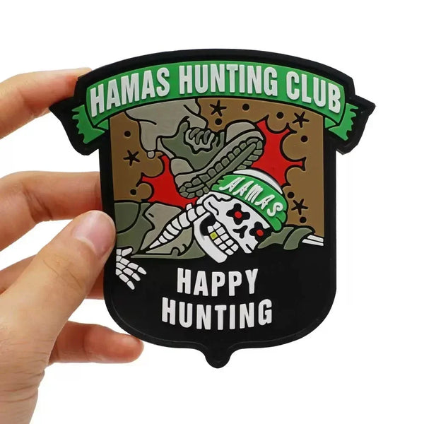 Military Tactical 'Hamas Hunting Club 1.0' PVC Rubber Velcro Patch