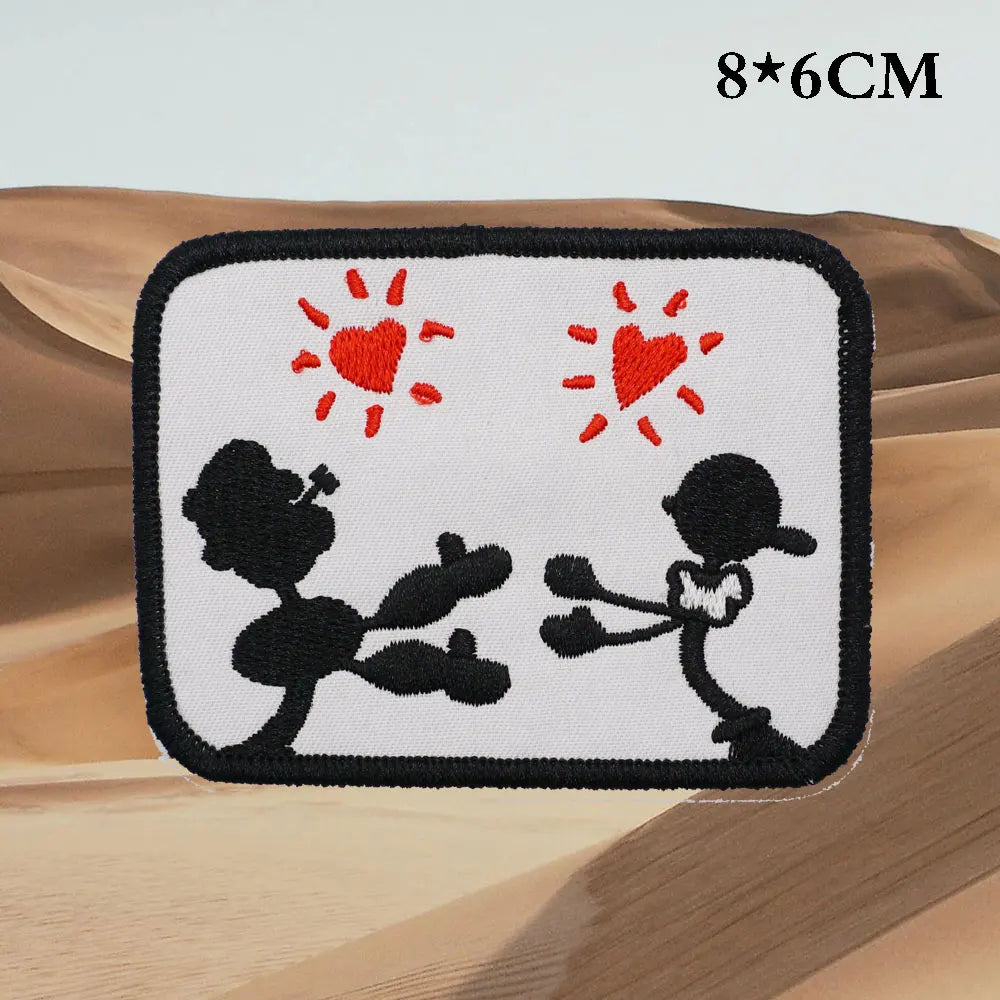 Popeye and Olive Oyl 'Couple Portrait | Square' Embroidered Patch