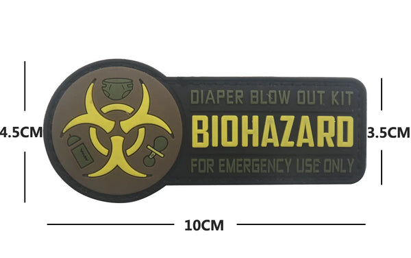 Biohazard 'Diaper Blow Out Kit' PVC Rubber Velcro Patch