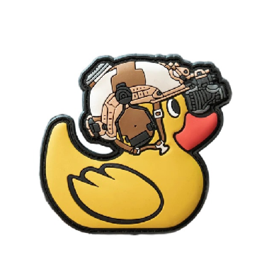 Cute Duck 'Tactical Headgear' PVC Rubber Velcro Patch