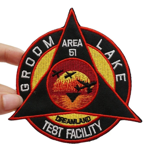 Military Tactical 'Area 51 Triangle Groom Lake' Embroidered Velcro Patch