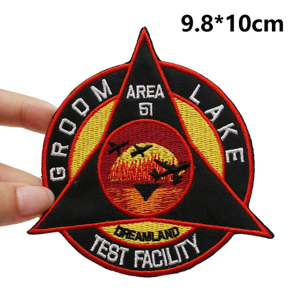 Military Tactical 'Area 51 Triangle Groom Lake' Embroidered Patch