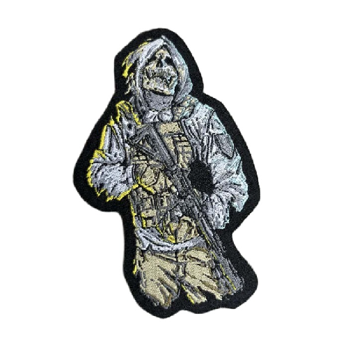 Skull Soldier 'Tactical Gear' Embroidered Velcro Patch