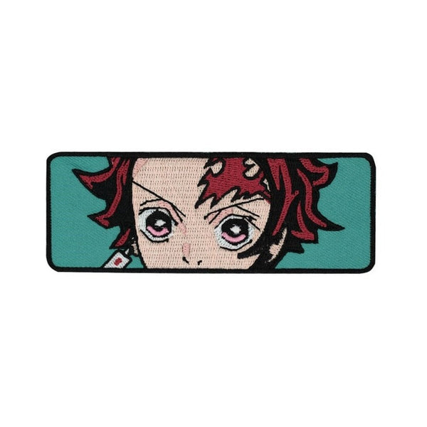 Kimetsu no Yaiba 'Tanjiro | Peeking' Embroidered Velcro Patch