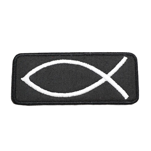 Ichthys Symbol '1.0' Embroidered Velcro Patch