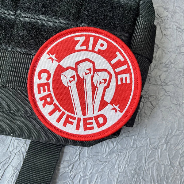 Student Certificate ‘Zip Tie Certified’ Embroidered Velcro Patch