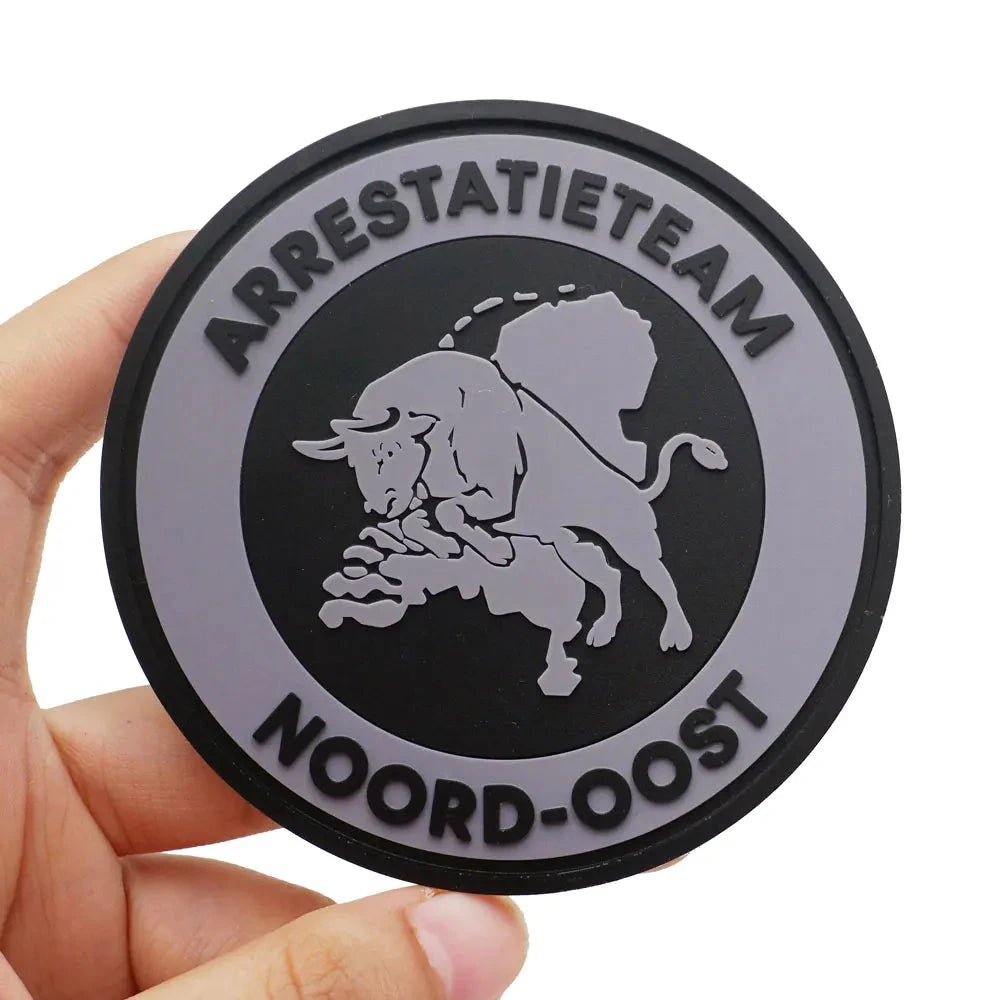 Military Tactical 'Arrestatieteam Noord-Oost' PVC Rubber Velcro Patch
