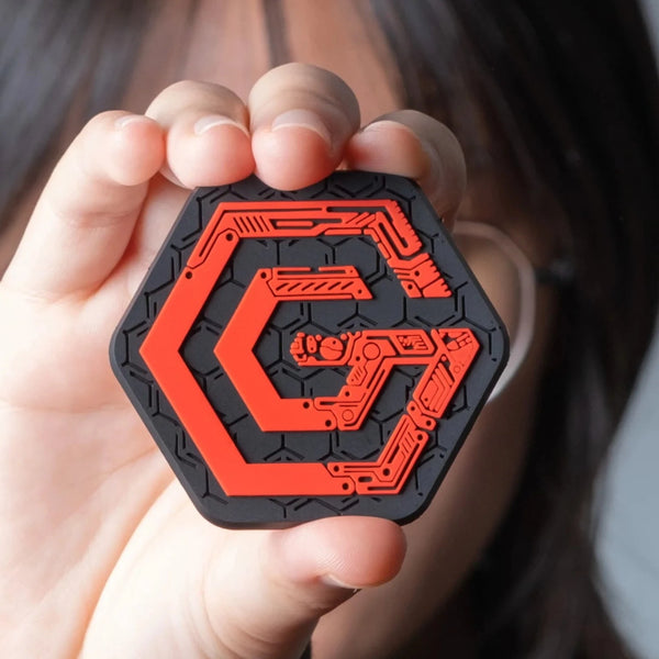 Cool 'Hexagon Mechanical G' PVC Rubber Velcro Patch