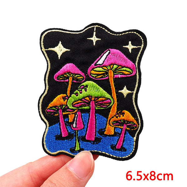 Sparkling Mushrooms Embroidered Patch