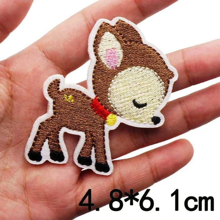 Cute Reindeer 'Sad' Embroidered Patch