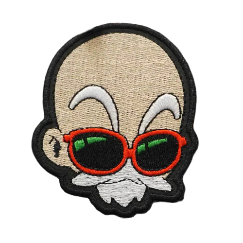 Saiyan Saga 'Master Roshi Head | Sunglasses' Embroidered Velcro Patch