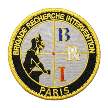 Emblem 'Paris Brigade Recherche Intervention' Embroidered Velcro Patch
