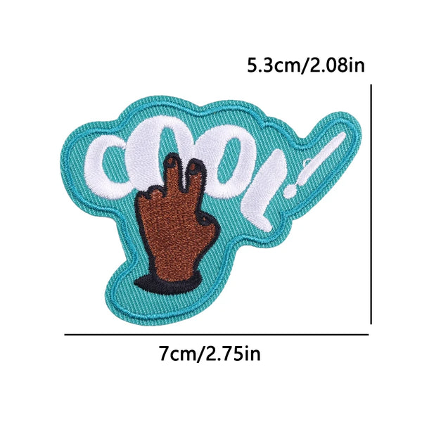 Peace Sign 'Cool' Embroidered Patch