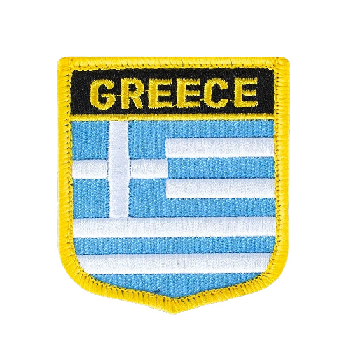 Greece Flag '1.0' Embroidered Velcro Patch