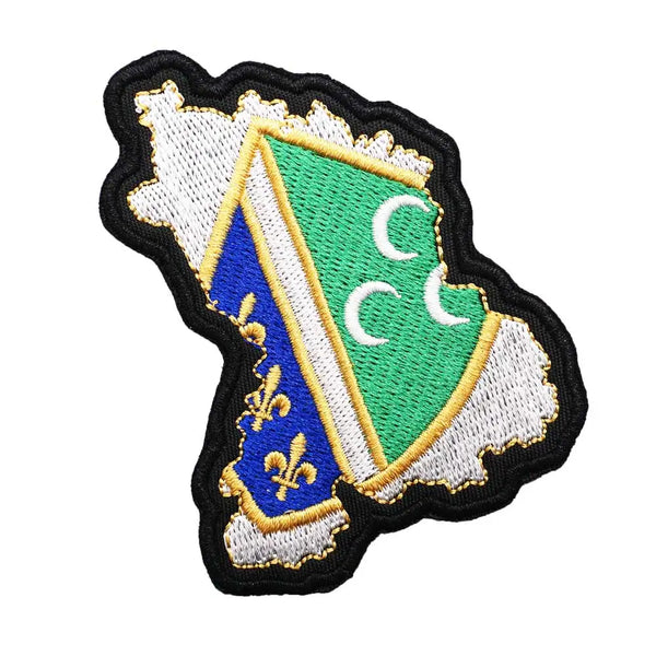 Bosnia and Herzegovina Map 'Coat of Arms' Embroidered Patch