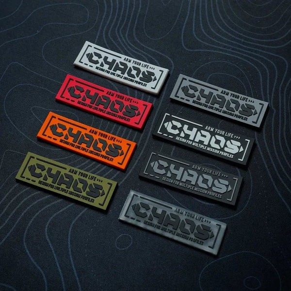 Military Tactical 'Chaos Gear' PVC Rubber Velcro Patch