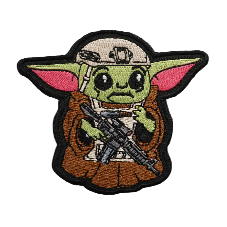 Empire and Rebellion 'Tactical Baby Yoda | Serious' Embroidered Velcro Patch