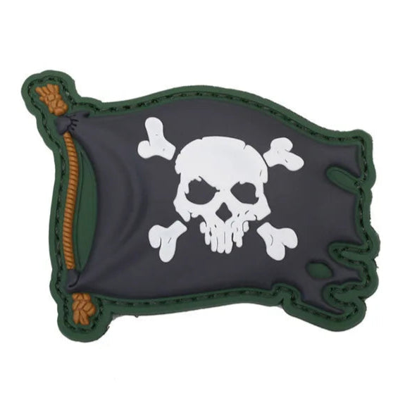 Pirate Skull Flag 'Luminous' PVC Rubber Velcro Patch