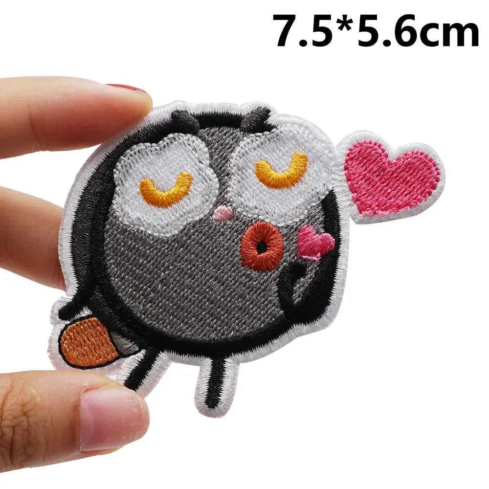 Cute Cake Man 'Flying Kiss' Embroidered Patch