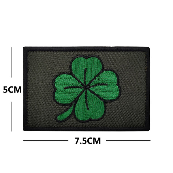 Four Leaf Clover Embroidered Velcro Patch