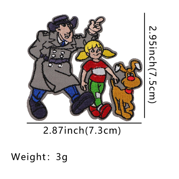 Inspector Gadget 'Penny and Brain' Embroidered Patch