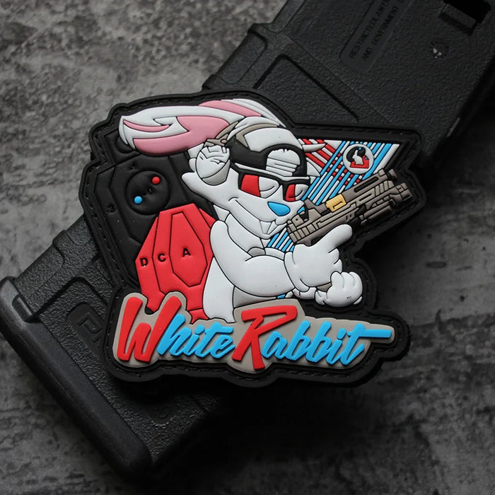 White Rabbit 'Tactical Gun' PVC Rubber Velcro Patch