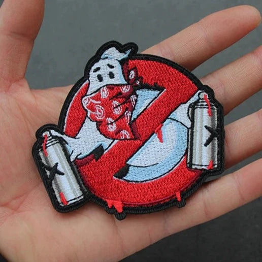 Ghostbusters Logo 'Street Spray Paint' Embroidered Velcro Patch