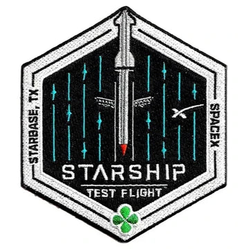 SpaceX 'Starship Test Flight' Embroidered Velcro Patch
