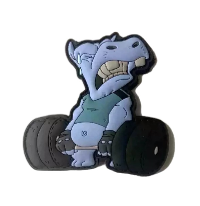 Hippo Fitness 'Deadlift' PVC Rubber Velcro Patch